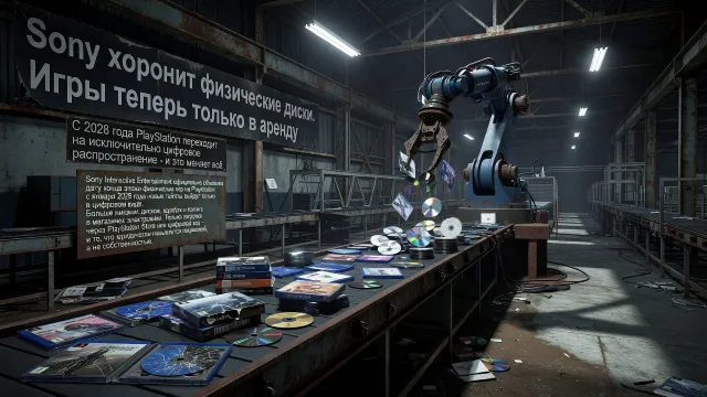 Sony хоронит физические диски. Игры теперь только в аренду
